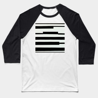 Minimal black on white Baseball T-Shirt